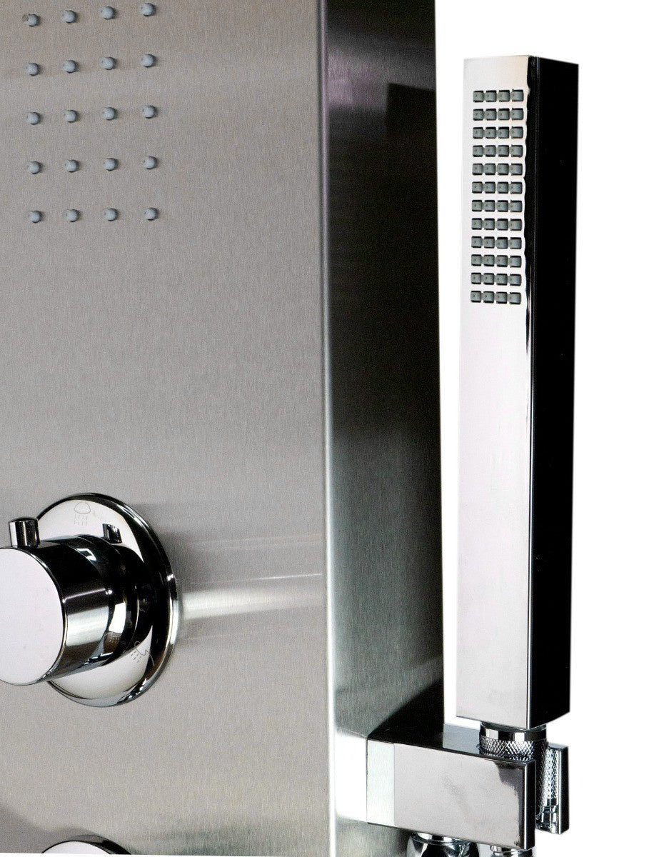 Modern Stainless Steel Shower Panel with 2 Body Sprays by Alfi