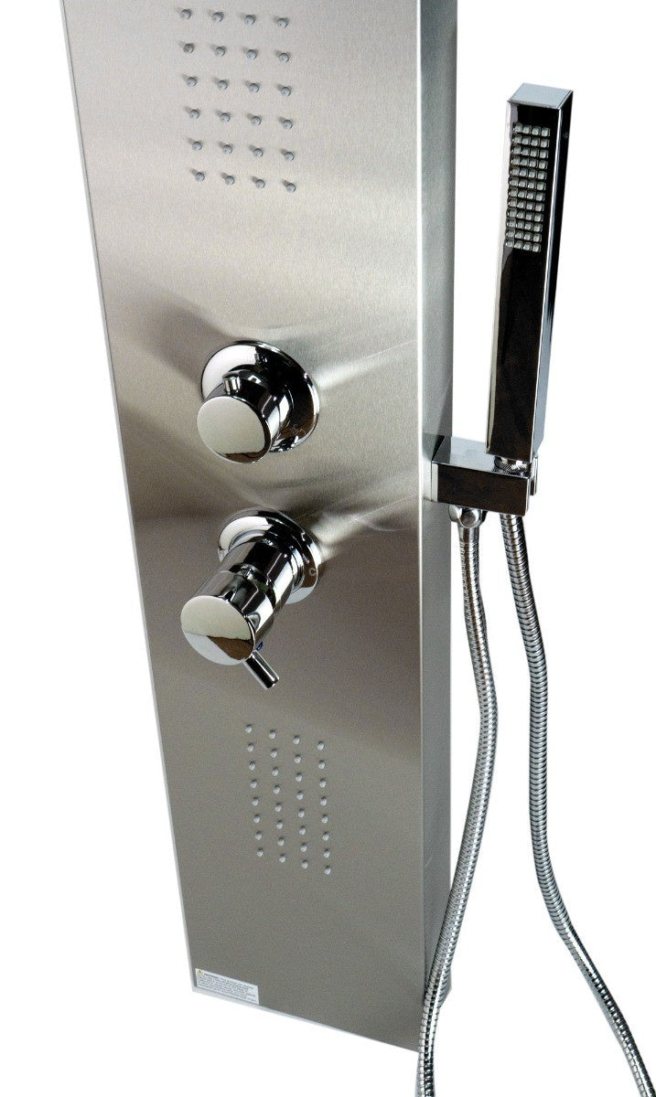 Modern Stainless Steel Shower Panel with 2 Body Sprays by Alfi