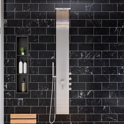 Stainless Steel Shower Panel with 2 Body Sprays by Alfi