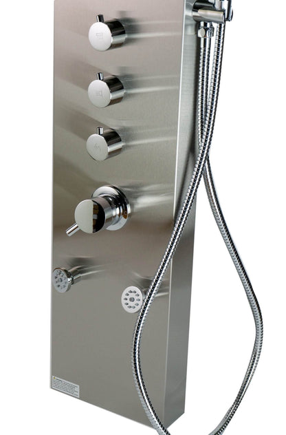 Stainless Steel Shower Panel with 6 Body Sprays by Alfi