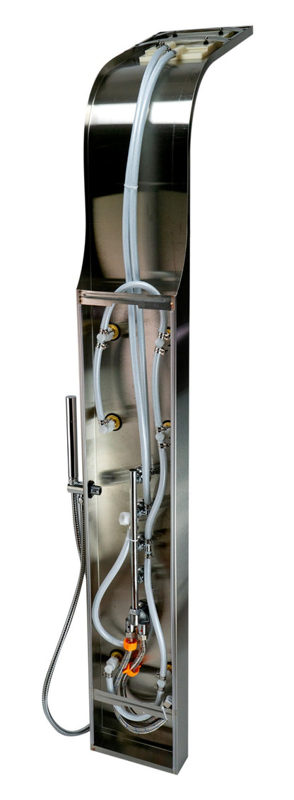 Stainless Steel Shower Panel with 6 Body Sprays by Alfi