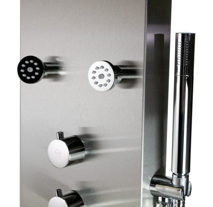 Stainless Steel Shower Panel with 6 Body Sprays by Alfi