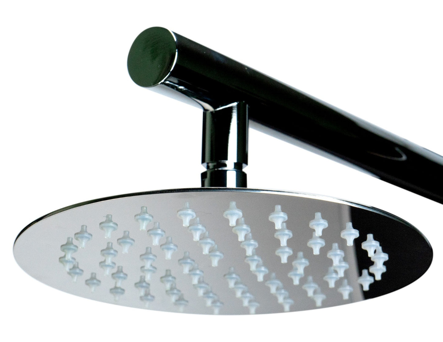 Black Glass Shower Panel with 2 Body Sprays and Rain Shower Head by Alfi
