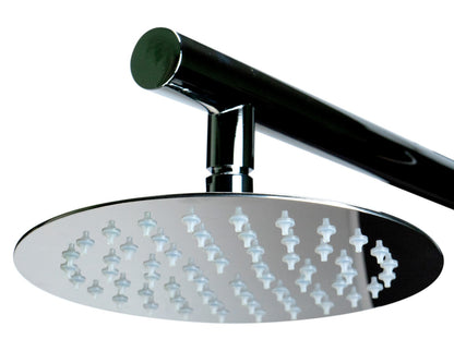 Black Glass Shower Panel with 2 Body Sprays and Rain Shower Head by Alfi