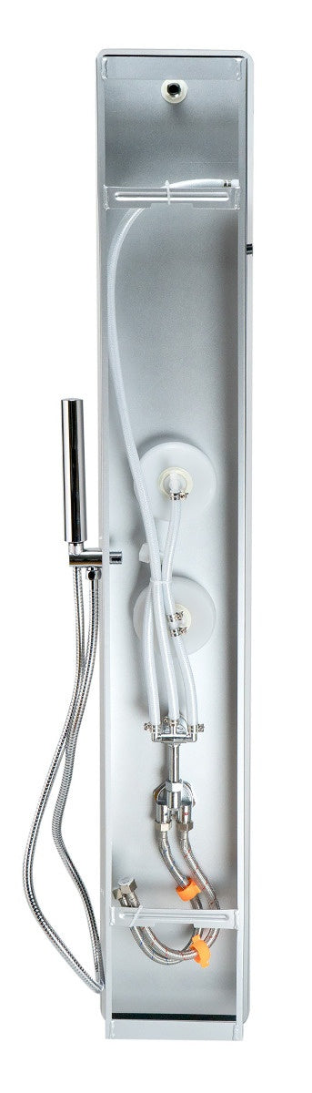 Black Glass Shower Panel with 2 Body Sprays and Rain Shower Head by Alfi