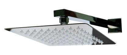 Black Aluminum Shower Panel with 2 Body Sprays and Rain Shower Head by Alfi