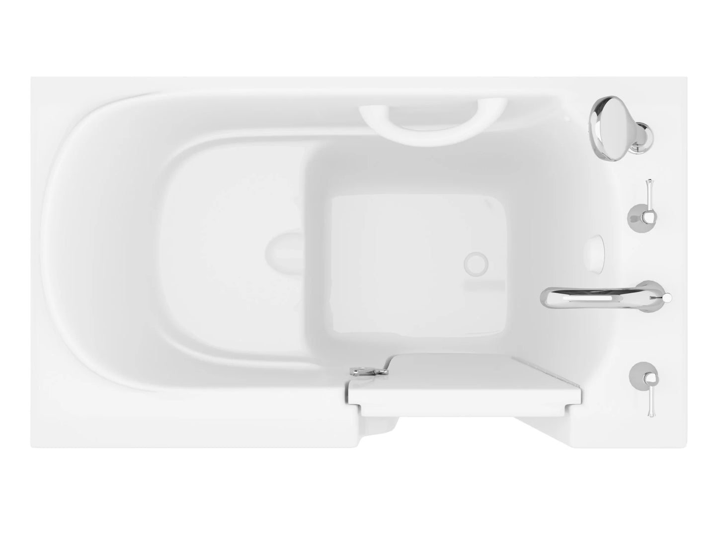 Value Series 26 in. x 46 in. Right Drain Quick Fill Walk-in Saoking Tub in White