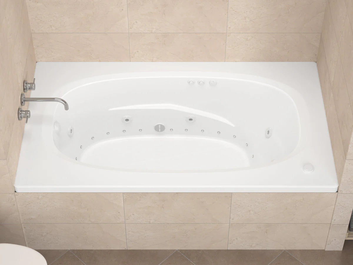Polaris 36 x 72 Rectangular Air & Whirlpool Jetted Bathtub with Reversible Drain