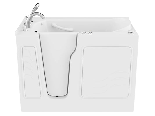 Coupe Series 29 in. x 52 in. Right Drain Quick Fill Walk-In Air Tub in White