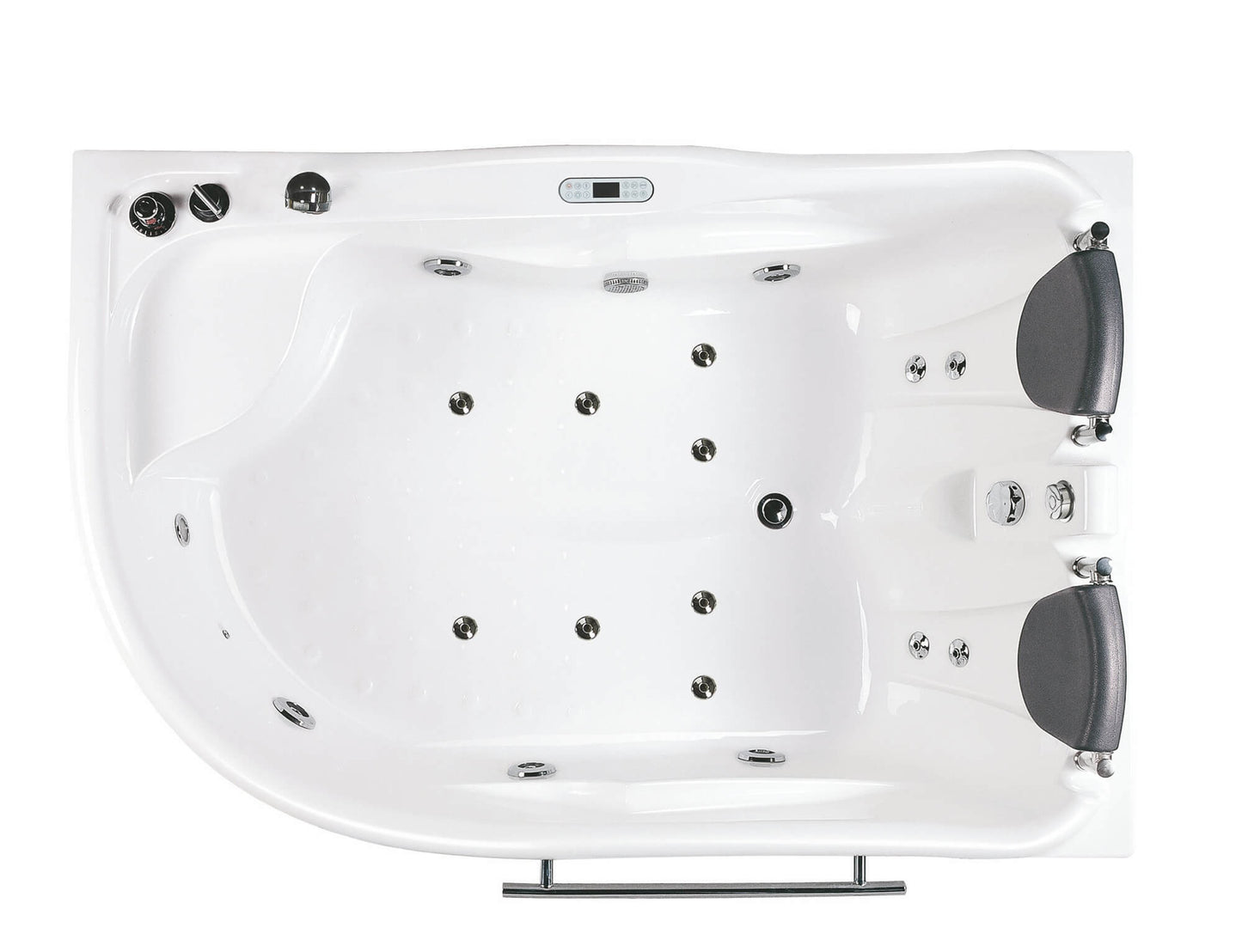 t Right Drain Corner, White Whirlpool Bathtub for Two by Eago