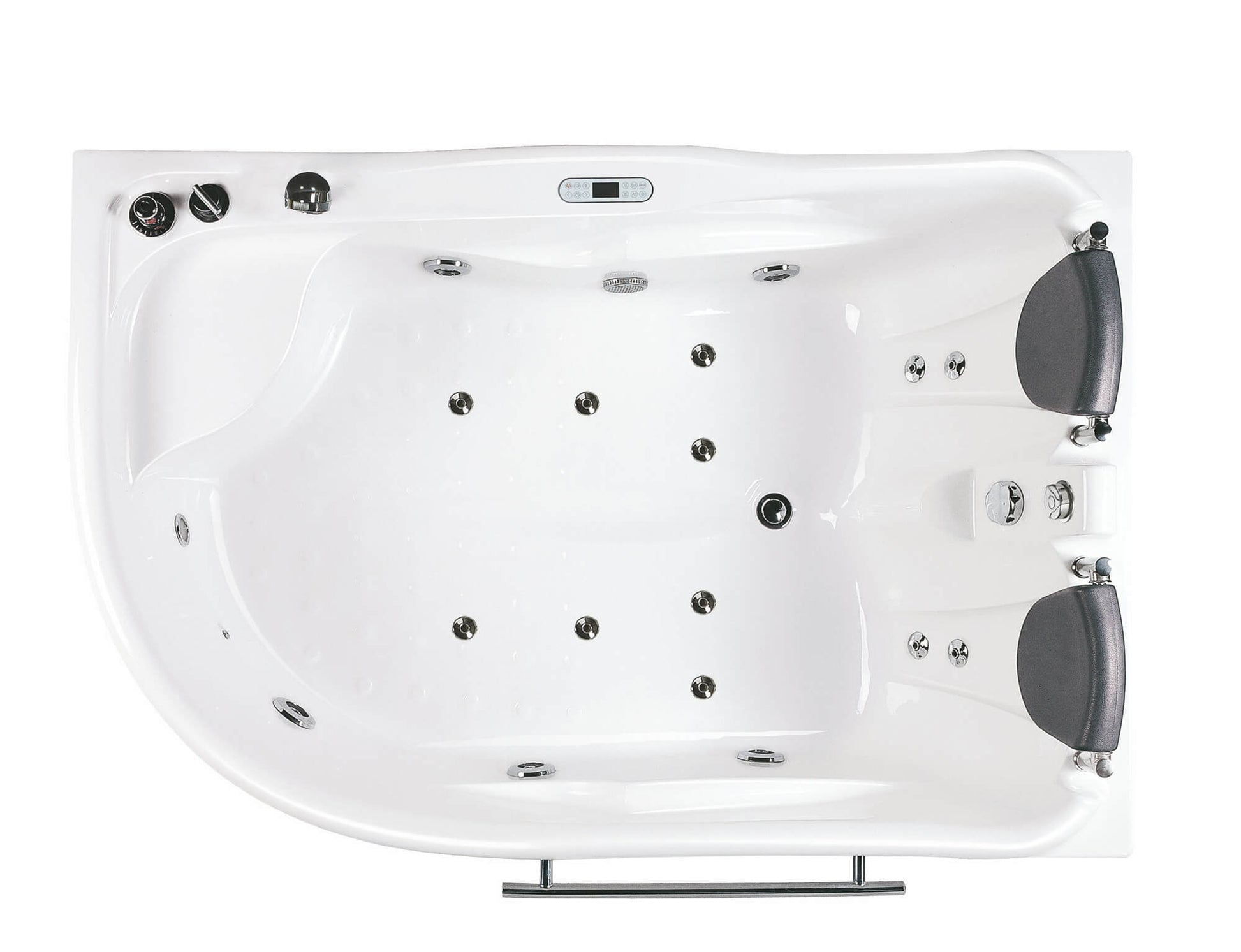 t Right Drain Corner, White Whirlpool Bathtub for Two by Eago