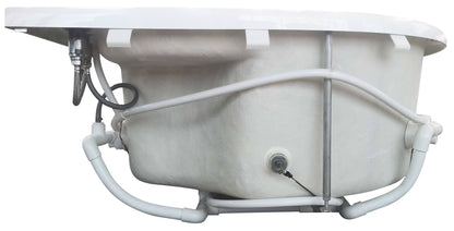 t Right Drain Corner, White Whirlpool Bathtub for Two by Eago