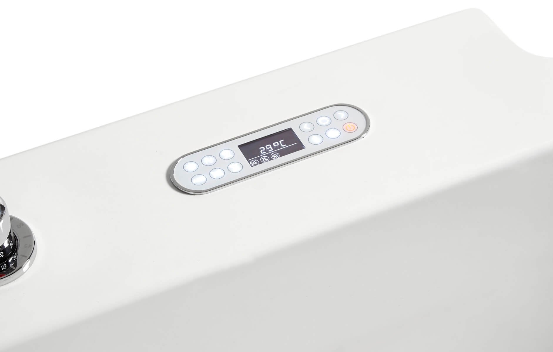 Classic White Whirlpool Bathtub With Fixtures by Alfi