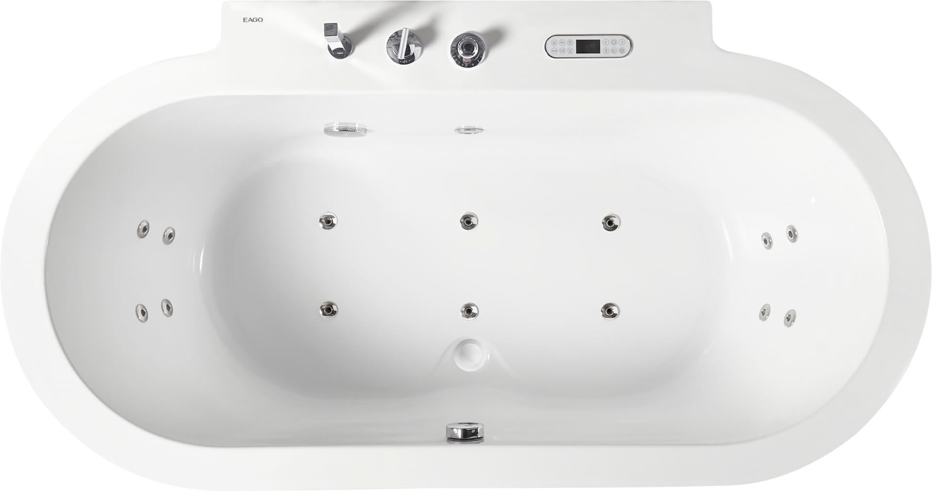 Classic White Whirlpool Bathtub With Fixtures by Alfi