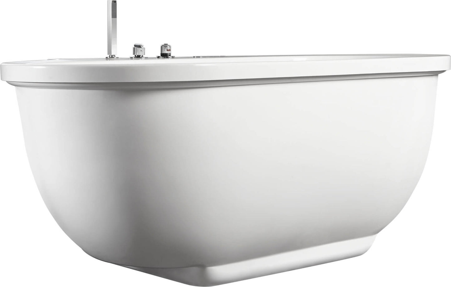 Classic White Whirlpool Bathtub With Fixtures by Alfi