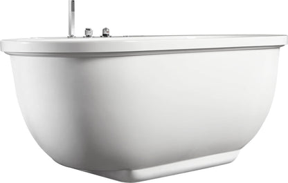 Classic White Whirlpool Bathtub With Fixtures by Alfi