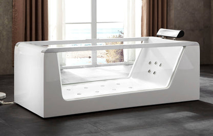 Clear Rectangular Whirlpool Bathtub by Eago