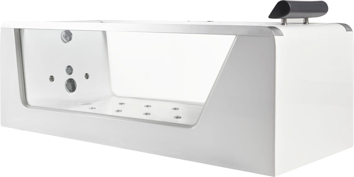 Clear Rectangular Whirlpool Bathtub by Eago