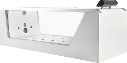 Clear Rectangular Whirlpool Bathtub by Eago