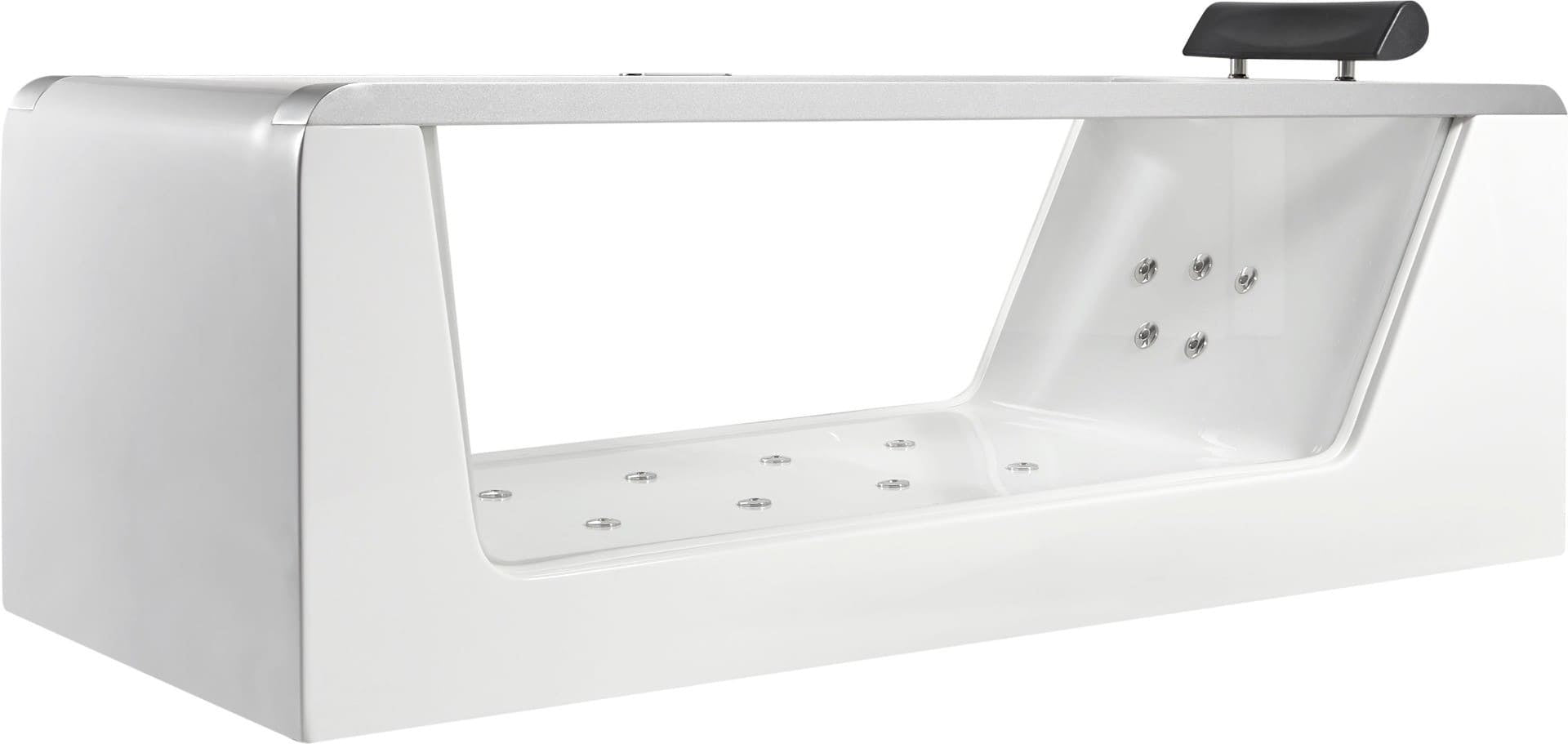 Clear Rectangular Whirlpool Bathtub by Eago