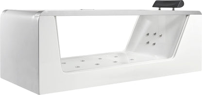 Clear Rectangular Whirlpool Bathtub by Eago
