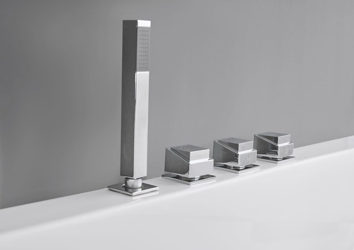 White Rectangular Whirlpool Bathtub, LED Lighting System by Eago