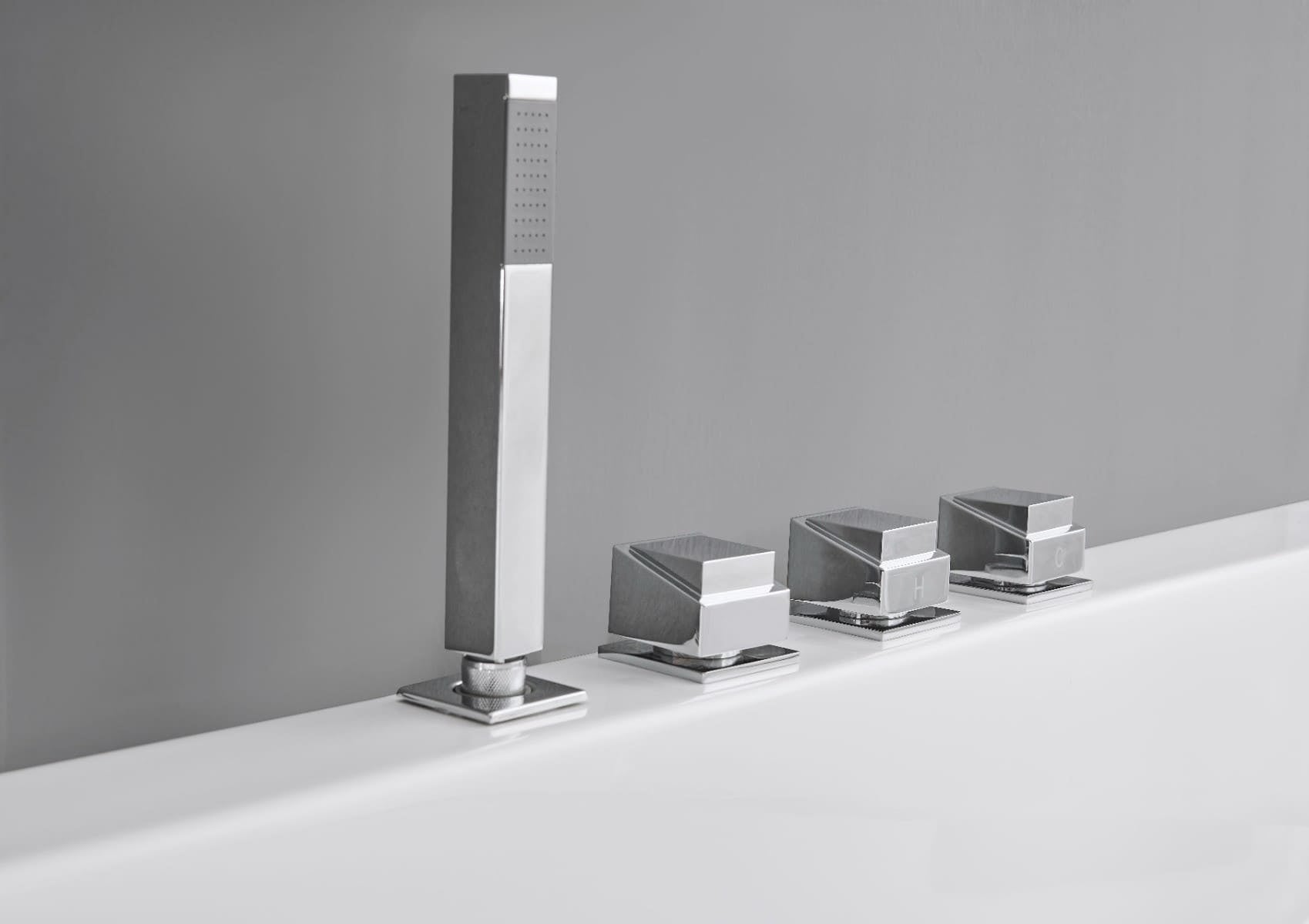 White Rectangular Whirlpool Bathtub, LED Lighting System by Eago