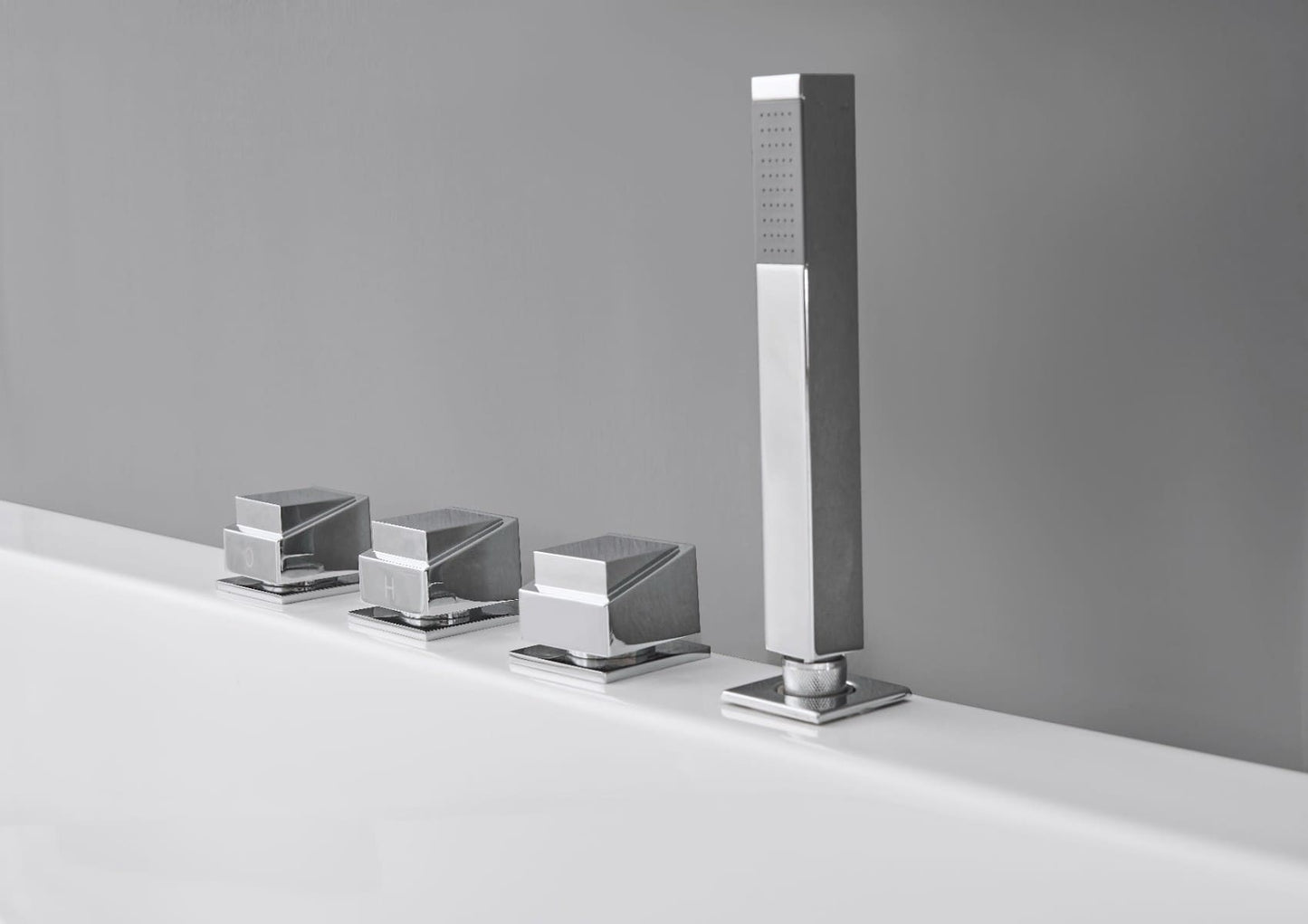 White Rectangular Whirlpool Bathtub w Fixtures by Eago