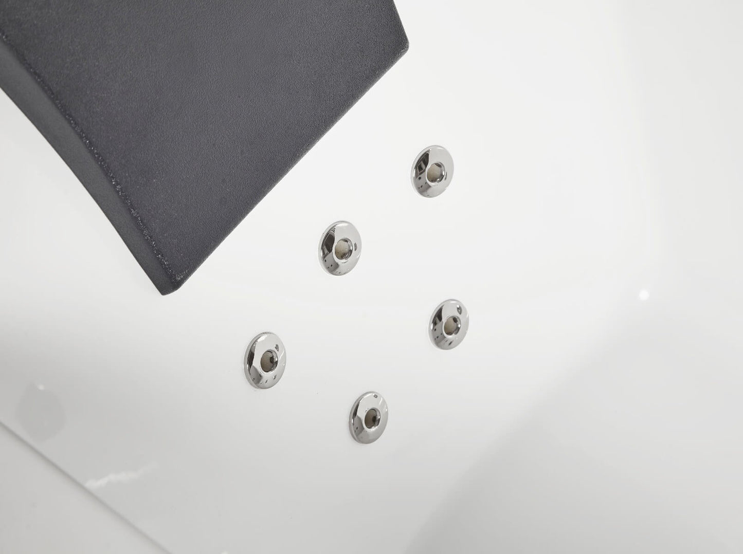 White Rectangular Whirlpool Tub with Fixtures by Eago