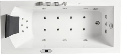 Rectangular Whirlpool Tub with Fixtures by Eago