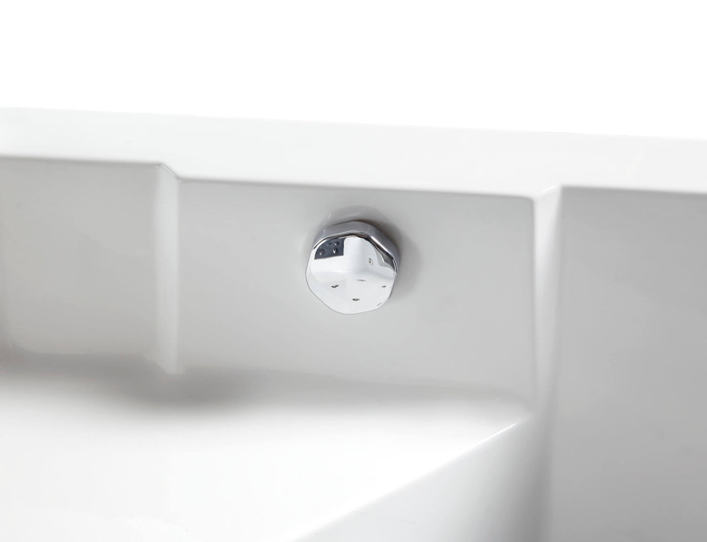Clear Corner Acrylic Whirlpool Bathtub for Two by Eago