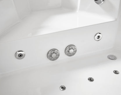 Clear Corner Acrylic Whirlpool Bathtub for Two by Eago