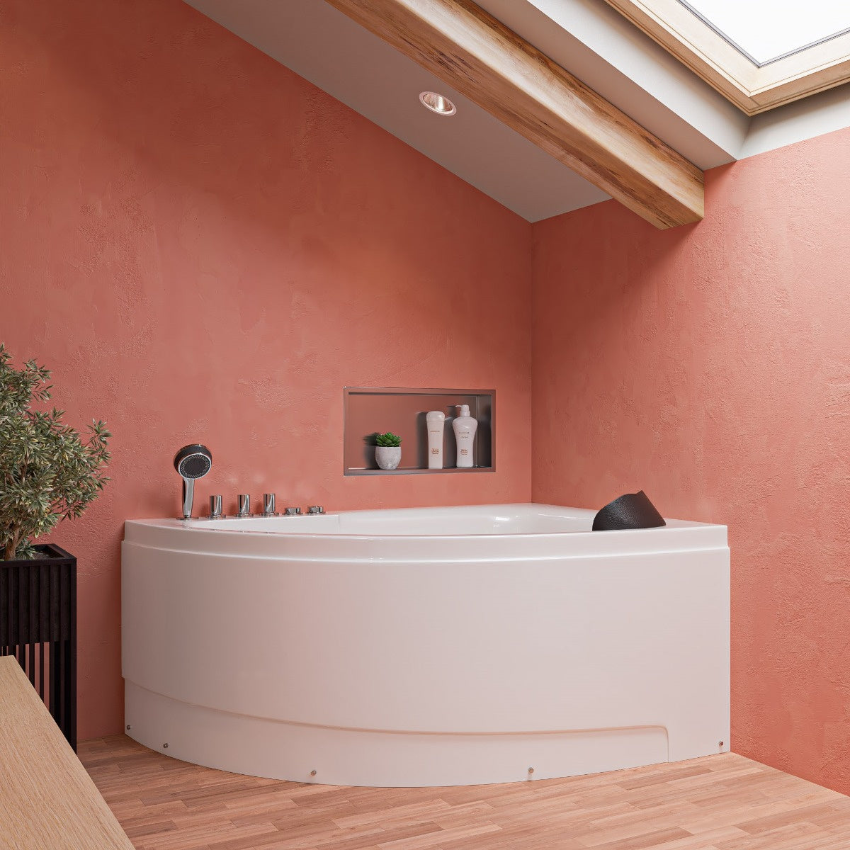 Single Person Corner Whirlpool Bathtub by Eago