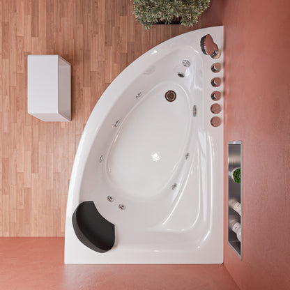 Single Person Corner Whirlpool Bathtub by Eago