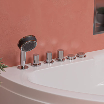 Single Person Corner Whirlpool Bathtub by Eago