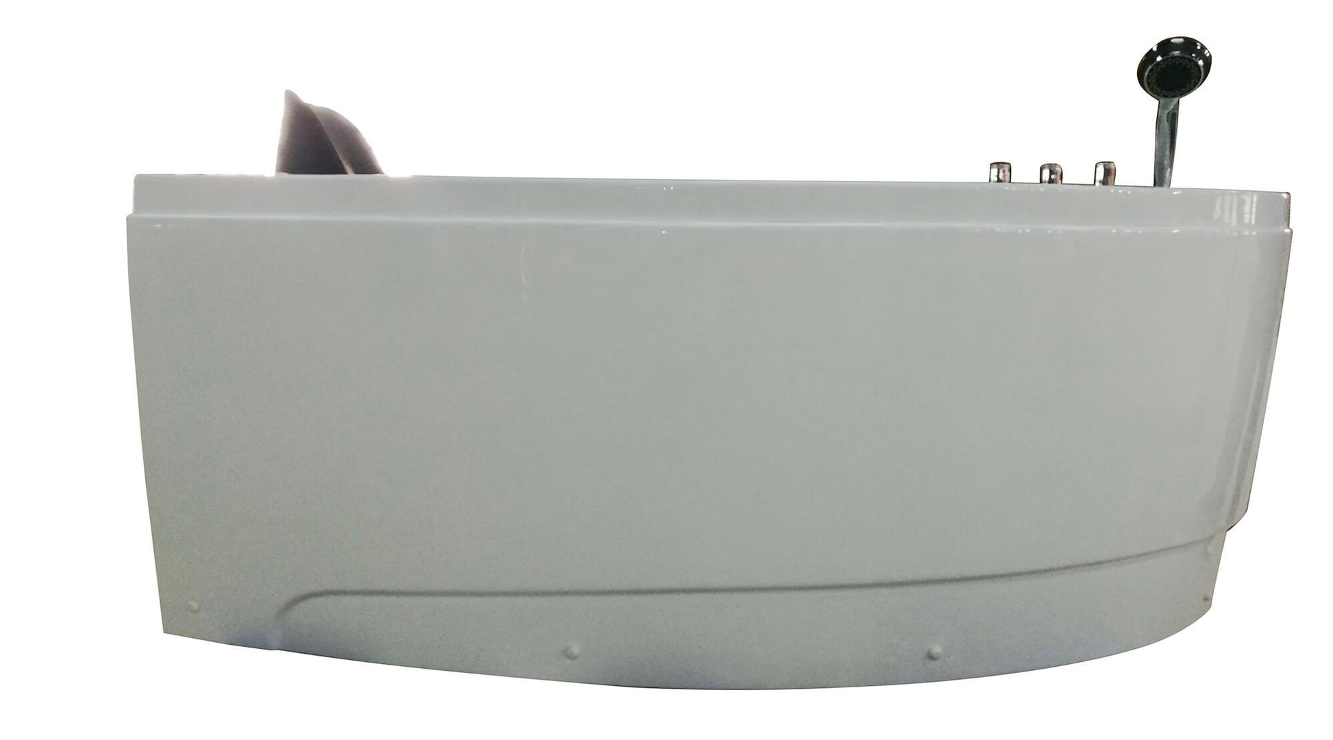 Single Person Corner White Whirlpool BathTub by Eago