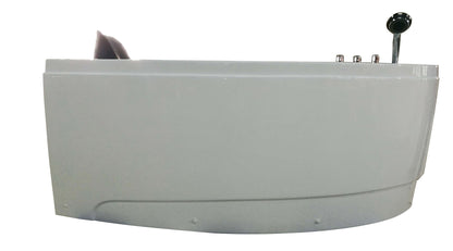 Single Person Corner White Whirlpool BathTub by Eago