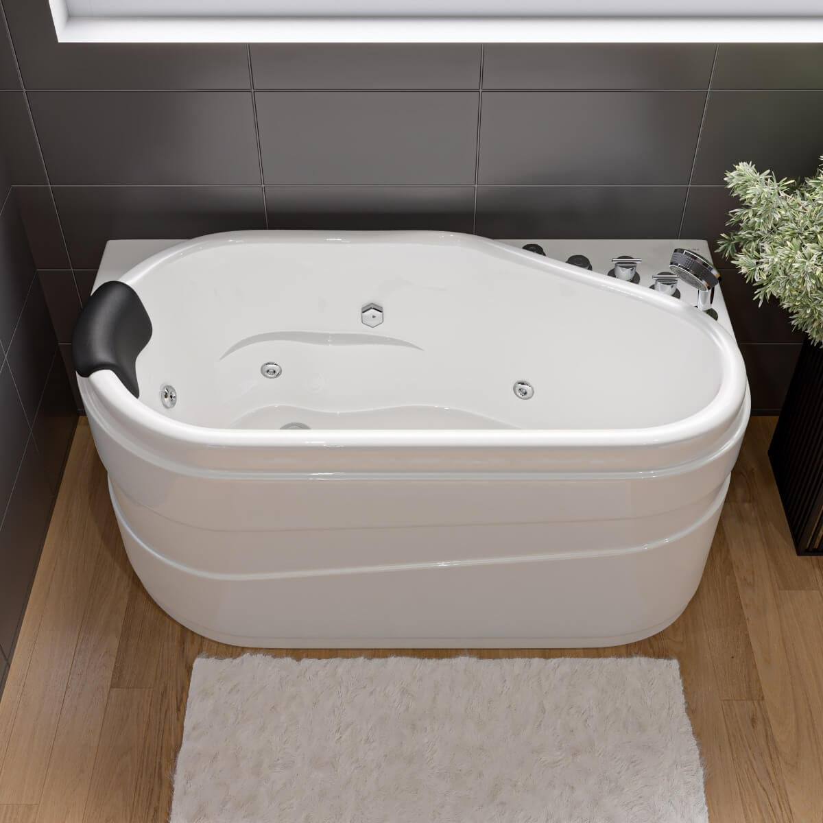 Jetted Whirlpool Bathtub W/ Fixtures by Eago