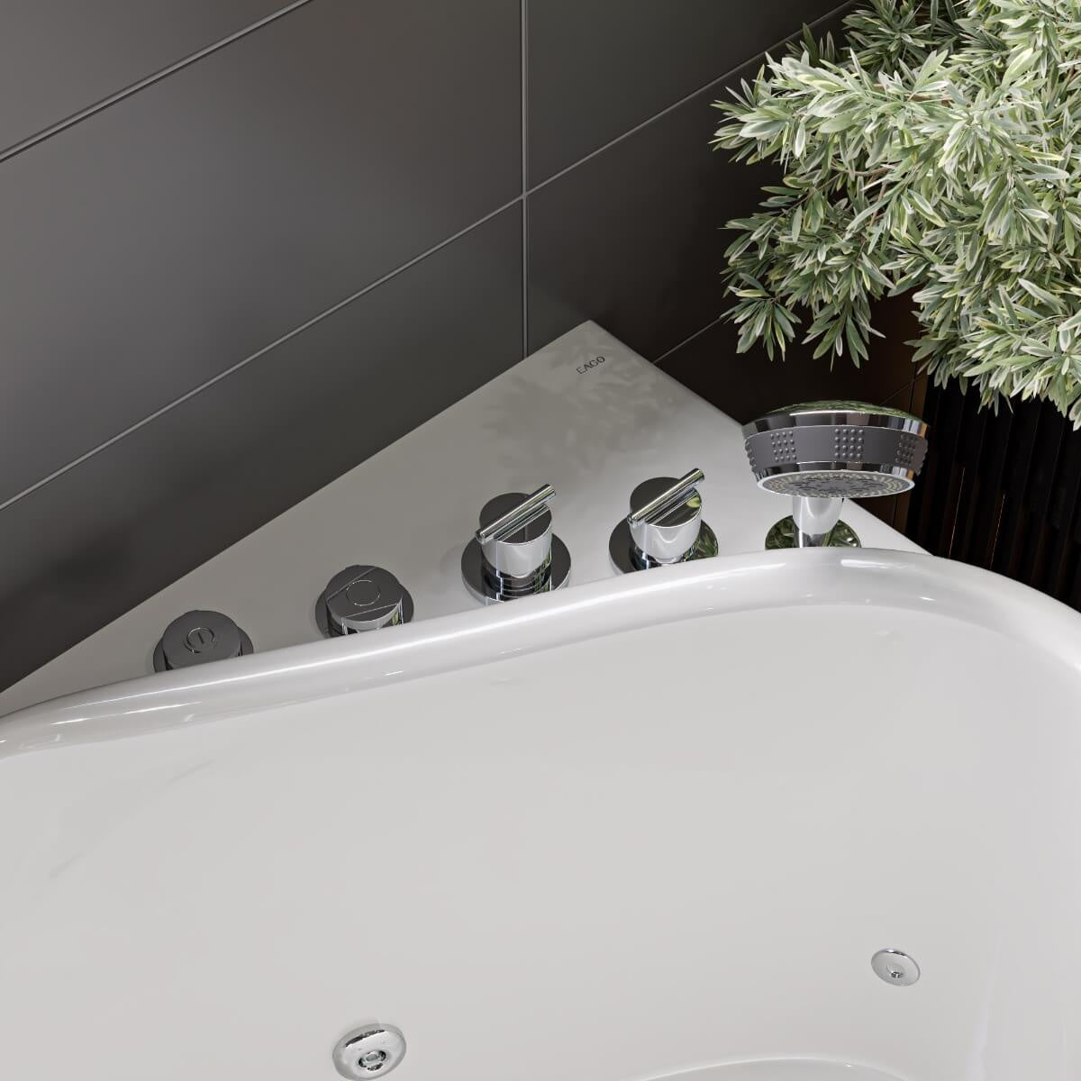 Jetted Whirlpool Bathtub W/ Fixtures by Eago