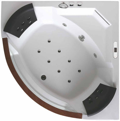 Clear Rounded Corner Acrylic Whirlpool Bathtub for Two by Eago