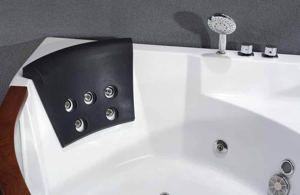 Clear Rounded Corner Acrylic Whirlpool Bathtub for Two by Eago