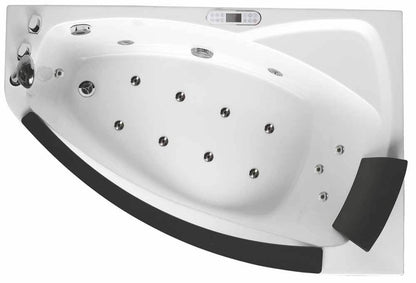 Clear Rounded Left Corner Acrylic Whirlpool Bathtub by Eago