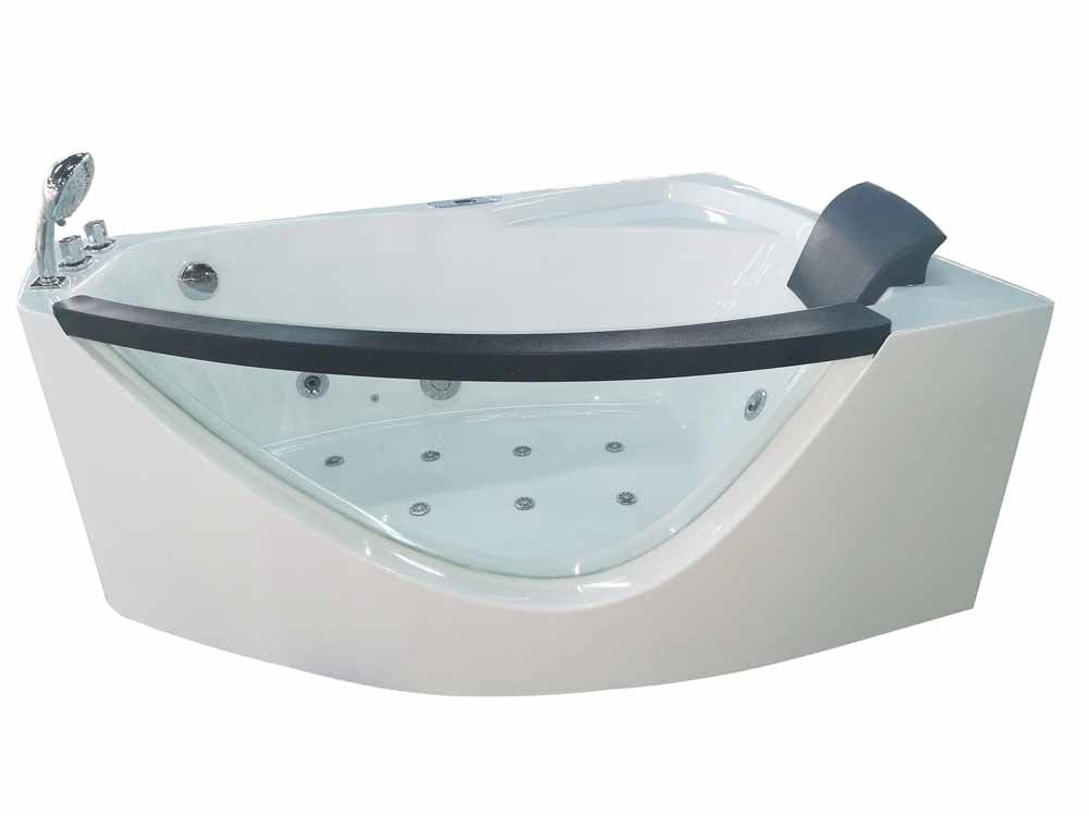 Clear Rounded Left Corner Acrylic Whirlpool Bathtub by Eago