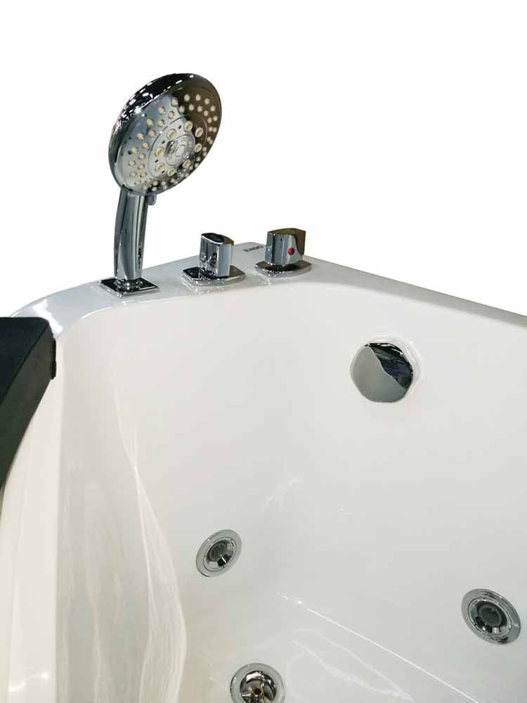 Clear Rounded Right Corner Whirlpool Bathtub by Eago