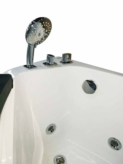Clear Rounded Right Corner Whirlpool Bathtub by Eago