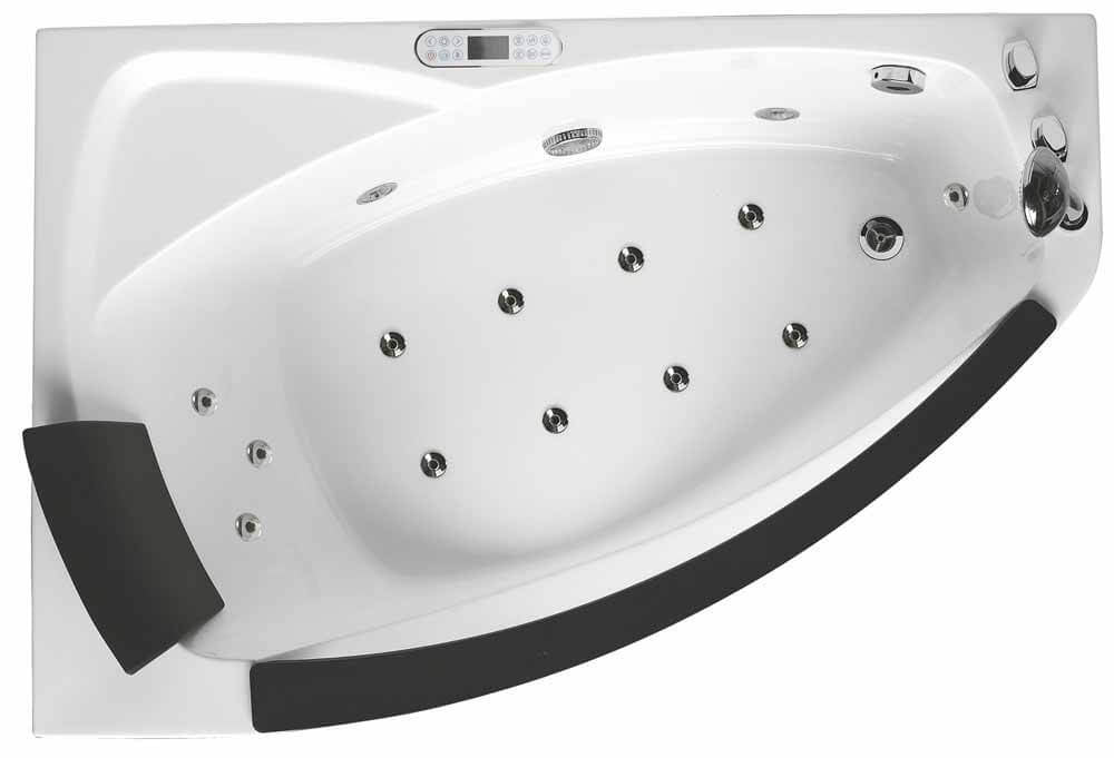 Clear Rounded Right Corner Whirlpool Bathtub by Eago