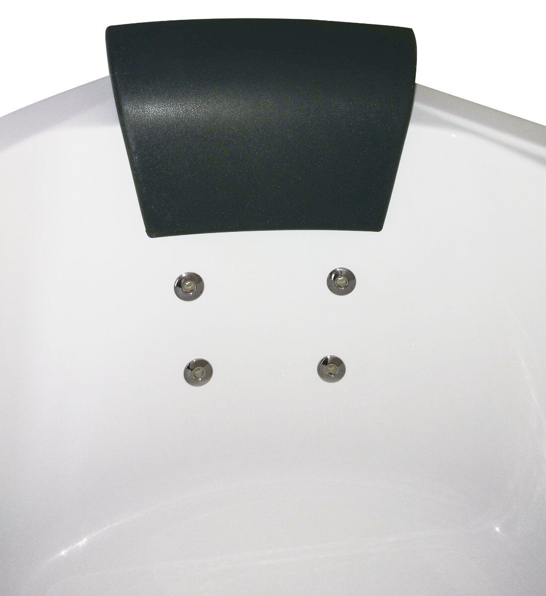 Rounded Modern Double Seat Corner Whirlpool Bath Tub with Fixtures by Eago