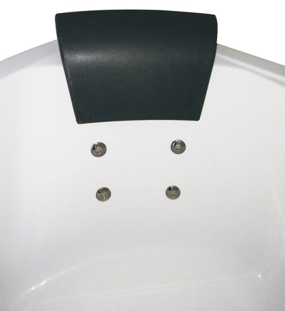 Rounded Modern Double Seat Corner Whirlpool Bath Tub with Fixtures by Eago