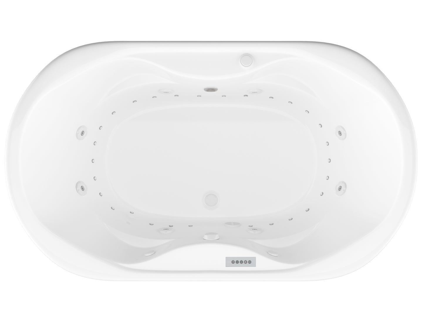 Universal Tubs 71" Oval Drop-In Dual Therapy Bathtub with Whirlpool & Air Jets