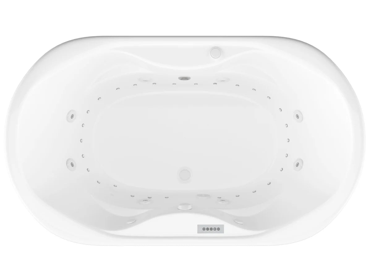 Indulgence 41 x 71 Oval Air and Whirlpool Jetted Bathtub with Left Drain  in White